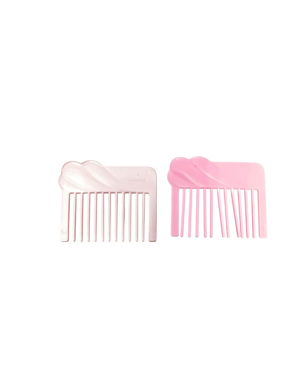 Vintage 1980s Superstar Barbie Pink and Light Pearl Pink Doll Hair Combs